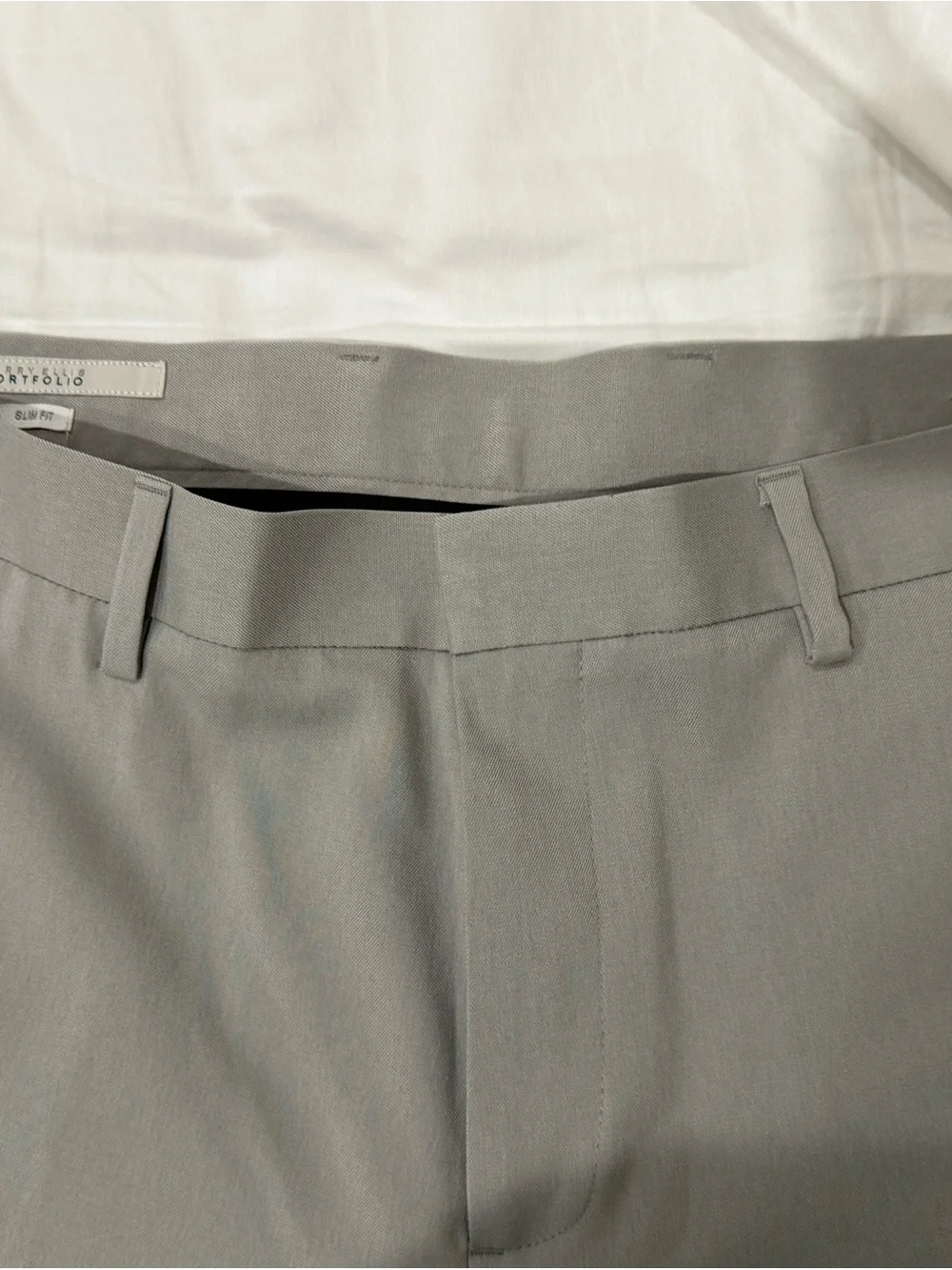 Perry Ellis Portfolio Slim Fit Dress Pants Gray 38x32